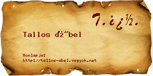 Tallos Ábel névjegykártya