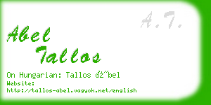 abel tallos business card